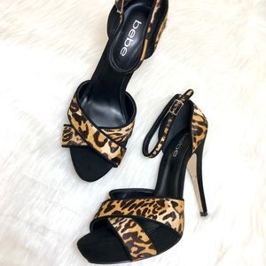 BEBE LUXURY FUR HEEL